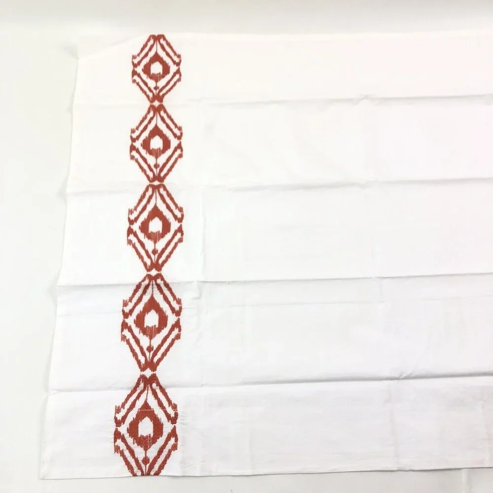 Williams Sonoma Sarez Ikat Oversized Sham Coral Red 42